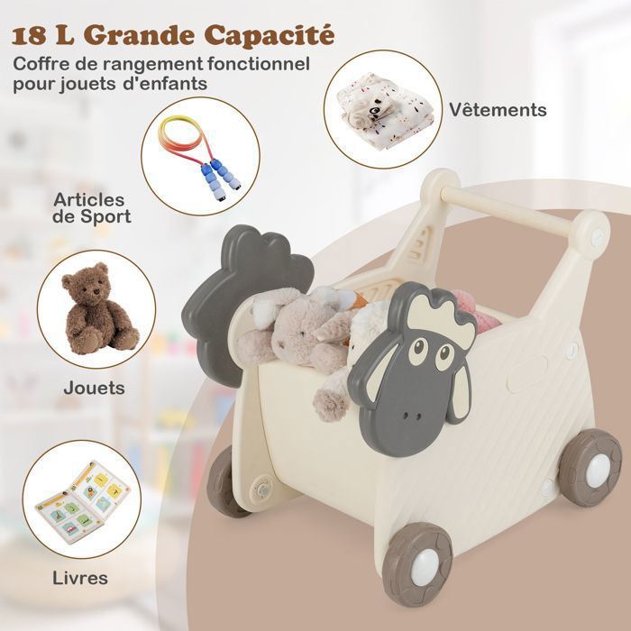 Hahaland – Lot De 3 Voitures à Pousser Avec Musique Et Lumières – Lion, Dinosaure, Lapin – Dès 1 An – Sans Piles, Antidérapant