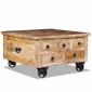Table Basse En Bois De Manguier Style Industriel L 70 X L 70 X