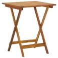 Table Pliante - Table de Jardin - Table Exterieur - Table à dîner 60x60x75 cm Bois d'acacia solide-0