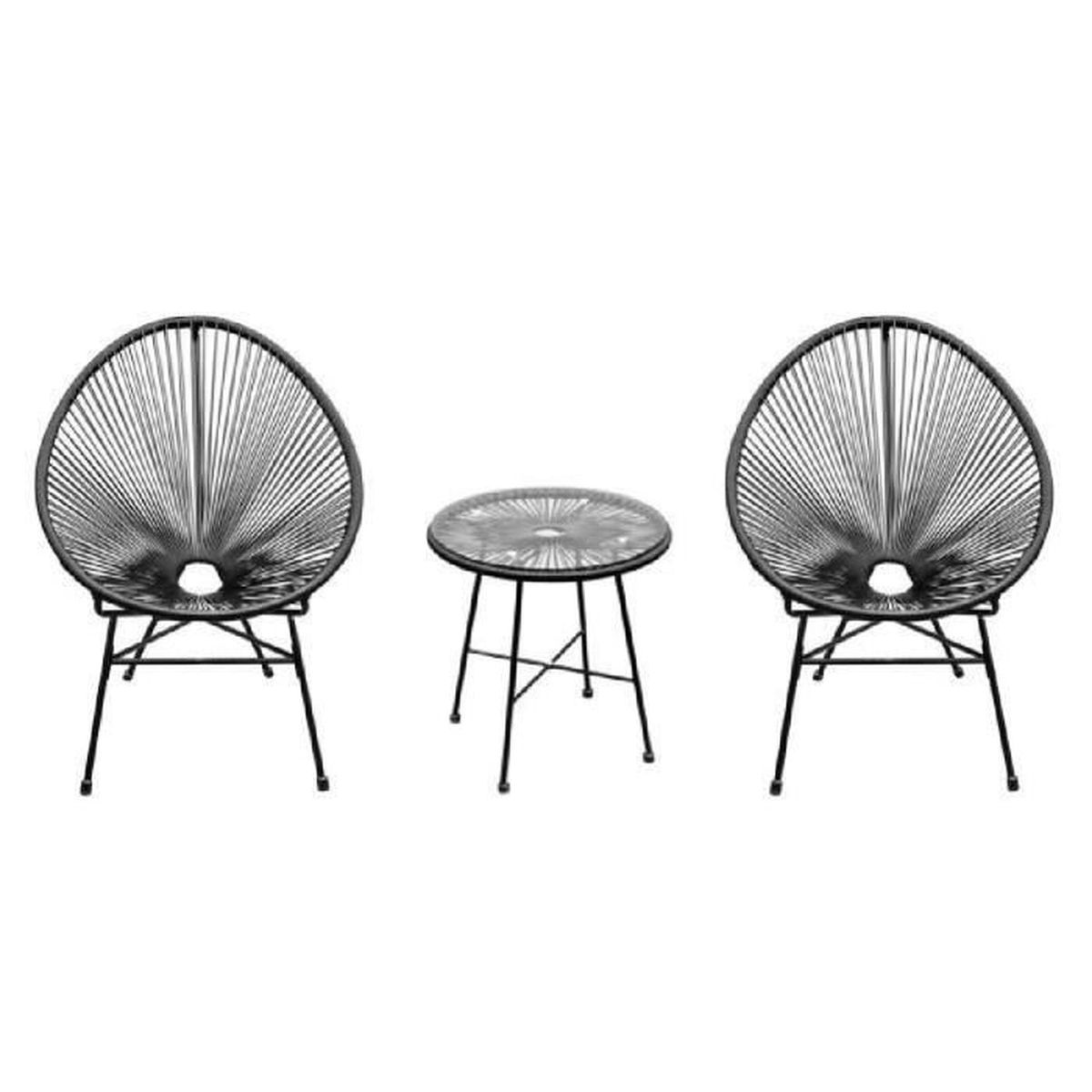 Ensemble Salon De Jardin Design Neo Retro Acapulco 2 Fauteuils Et