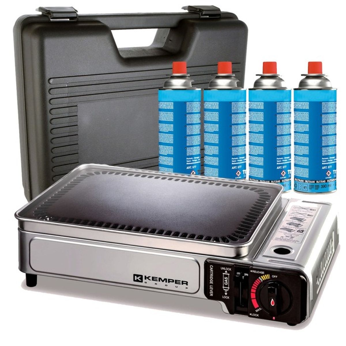 Table Cuisson Camping Gaz Plancha Gaz Portable 2300w Kemper Plaque Anti Adhesive 4