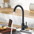 YAGATAP ROBINETTERIE DE CUISINE Robinet Cuisine Noir de Monocommande Pivotant à 360°, Robinetterie Cuisine Mitigeur Cuisine
