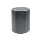 bremermann GAVELLO mini poubelle cosmétique avec couvercle basculant // poubelle de salle de bain avec décor rainuré, plastique 1,5