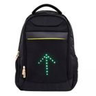 Sac à Dos Vélo 20L Noir LEDWARNING © - 48 LEDs Directionnelles - Télécommande Amovible - Rechargeable USB