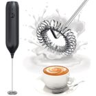 Mousseur à Lait Électrique - Rechargeable - Mousse rapide en 15 secondes - pour latte, cappuccino, chocolat chaud - Noir - RIWILL