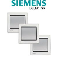 Siemens - LOT 3 Va et Vient Silver Delta Iris + Plaque Métal Blanc