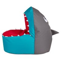 Pouf enfant - SITTING POINT - Shark - Bleu - Plastique - Résine - 1 personne - Chambre