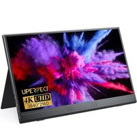 UPERFECT True 4K Portable Monitor, [Nouvelle version] 15,6'' UHD IPS 3840x2160 USB C Monitor Cadre en métal à arc unique