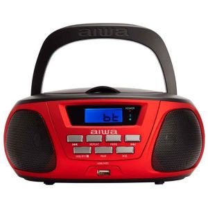 RADIO CD CASSETTE Radio CD portable aiwa BBTU-300RD rouge avec haut-
