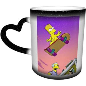 BOL Mug Simpsons - The Simpsons - Color Changing - Porcelaine Céramique Grès - Noir