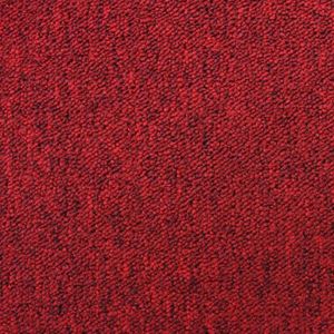 MOQUETTE - FIBRE Dalle de Moquette Ultra-Résistant Couleur Rouge Ecarlate, Paquet de 20 Dalles de 50cm x 50cm (Superficie de 5m²)