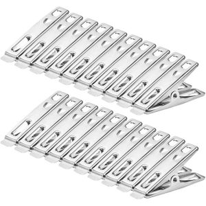 Serviettes pour Chaussettes Photos Pinces à Linge Antidérapantes PhénixDN 30 Pcs Pinces à Linge en Acier Inoxydable Pinces à Linge Antidérapantes Multifonctionnelles étanchéité Chaussures