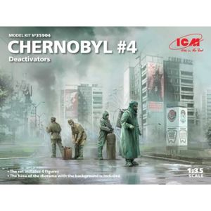 KIT MODÉLISME Figurine Mignature Chernobyl 4 Deactivators - ICM