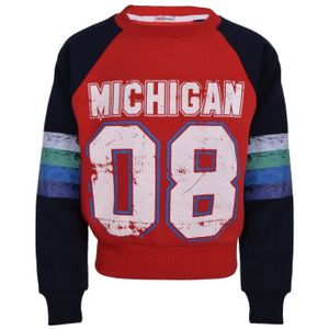 SWEATSHIRT Enfants Garçons Filles Michigan Sweatshirt Rouge S