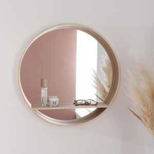 DOMTECH Miroir de Salle de Bain avec /étag/ères en ch/êne Sonoma avec /éclairage LED Miroir Mural