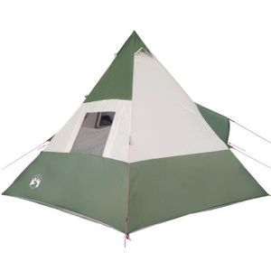 TENTE DE CAMPING BAU Tente de camping tipi 7 personnes vert impermé