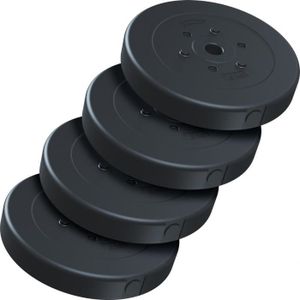 HALTÈRE - POIDS ScSPORTS® Disques de Poids - Set 30 kg (4x7,5 kg), 30-31 mm, en Plastique, Noir - Plaques de Poids pour Haltères, Fitness