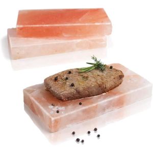 USTENSILE AMAZY Planche en sel pour Barbecue et grillades (3 pièces) – Plaque en sel pour préparation et présentation des viandes et Poiss234