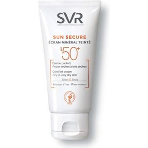 SOLAIRE CORPS VISAGE SVR Sun Secure Écran Minéral Teinté SPF50+ Peaux Sèches à Très Sèches 60g