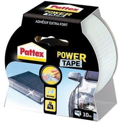 Ruban Adhésif Extra Fort Pattex Crocodile Power - Double Épaisseur, 10m | Pour Réparations Difficultes, Surfaces Rugueuses