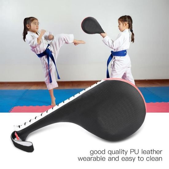 Lot De 2 Coussins Frappe Taekwondo/Kickboxing – 19 X 34,5 Cm – Cible Double Face PU Éponge Pour Entraînement Arts Martiaux