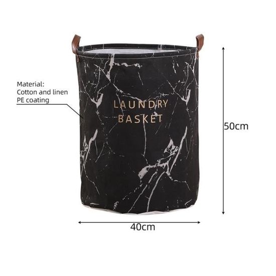 Panier à Linge Pliable Grande Capacité 50x40 Cm - En Lin Et Coton, Multifonctionnel, Pour Vêtements Ou Jouets