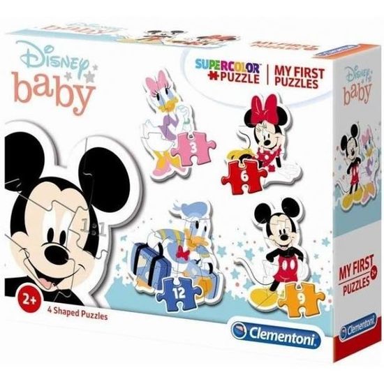 Puzzle enfant Disney - Clementoni - My First Puzzle - 4 puzzles - Donald, Mickey, Minnie - Moins de 100 pièces