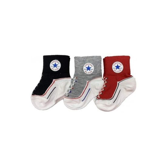 Chaussettes CONVERSE Lightweight Pack de 3 Rouge et Noir Taille 2 3 ans Rouge Noir Cdiscount Sport