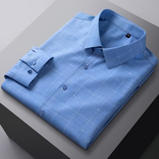 Chemise ExOfficio Homme – Manches Longues, Bleu, Anti-insectes, Taille XL
