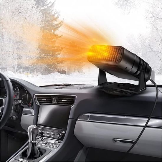Chauffage De Voiture Portable 12V 200W - Dégivreur Anti-buée Pour Pare-brise - Branchement Allume-cigare