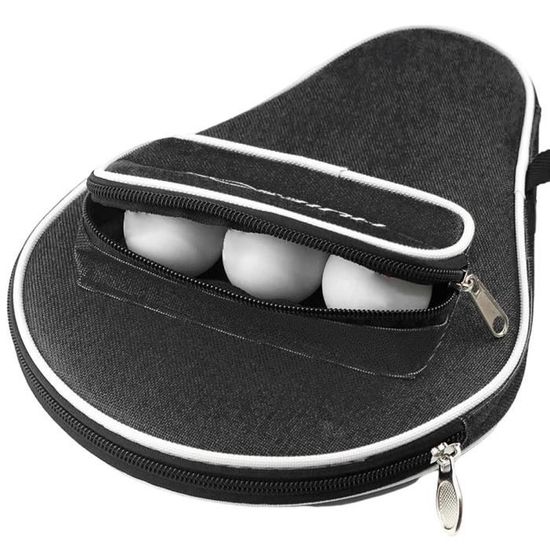 Housse De Protection Pour Raquette De Tennis De Table VAPOKF – Violet Brillant – Contient 2 Raquettes + 4 à 5 Balles – Tissu Oxford, Coussinet Antichoc