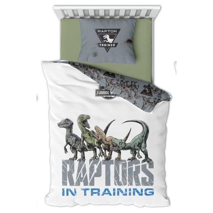 Parure de lit enfant Dinosaure Raptors Jurassic World