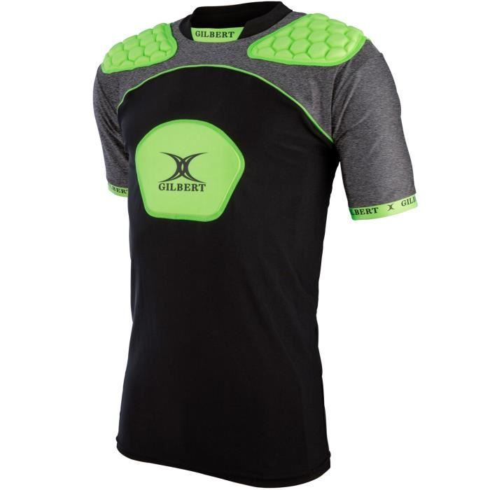 GILBERT Sous maillot de rugby Atomic V3 Homme Noir et vert