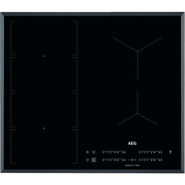 AEG IKE64471FB, Intégré, Plaque avec zone à induction, Noir, 2500 W, Rond, 14,5 cm