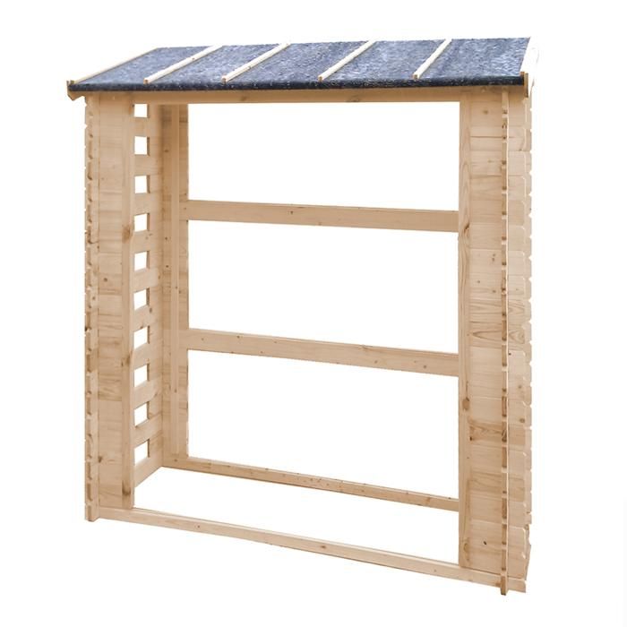 Abri bûches 0.9 m² TIMBELA - Abri pour bois de chauffage - 180 x 70 cm - M201