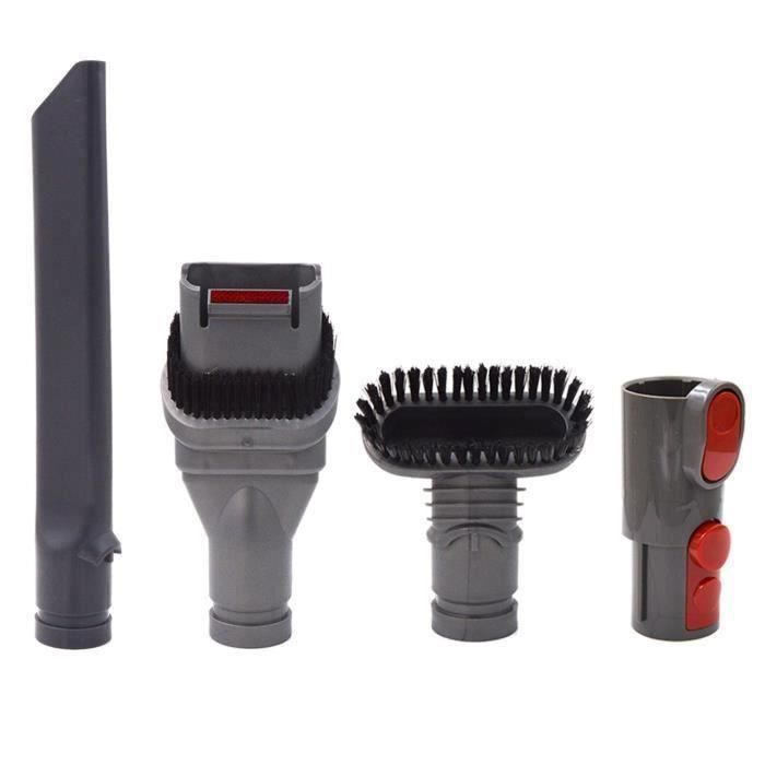 Brosse Kit Accessoires pour Dyson V8 V7 V10 Aspirateur avec Adaptateur,Total Clean Pièces pour Dyson V6 DC35 DC33 DC34(4 in 1)