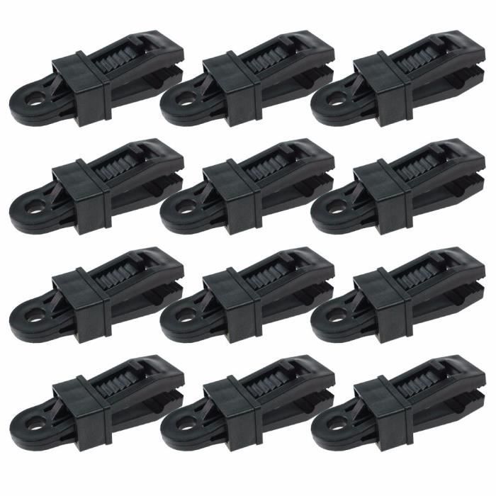 Pinces pour bâche robustes 12 pièces, pinces multi-usage pour auvent, verrouillage puissant FHH91004001BK_sim
