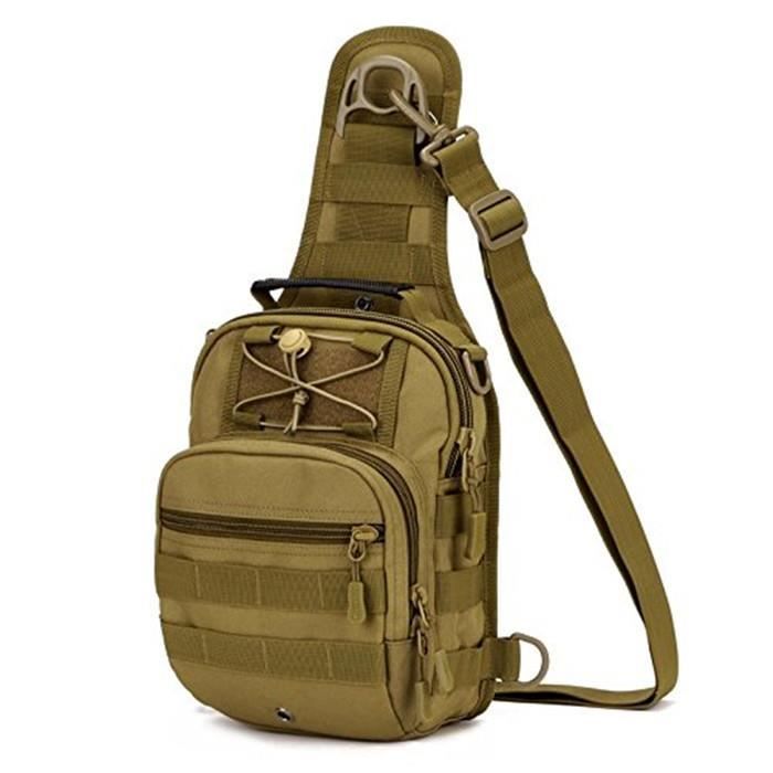 SUNVP Sac Bandoulière Tactique Militaire Molle Sacoche Sac de Poitrine Sac de Portable Sac d’Epaule Sport/ Cyclisme/ Chasse/ Camping
