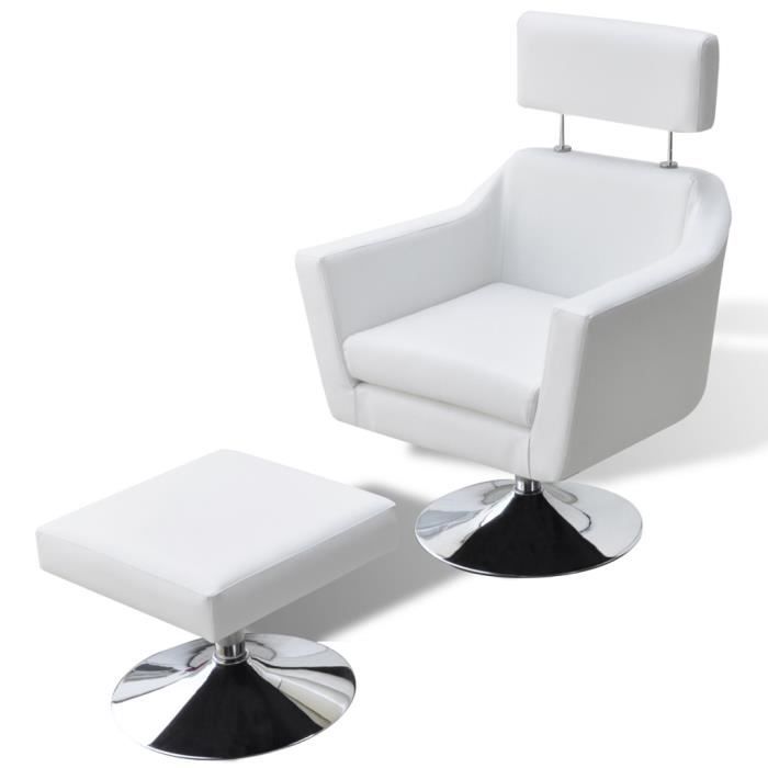 Fauteuil de salon blanc Elton -