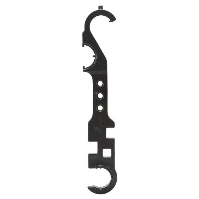 Clé en Métal Multifonctionnelle Outils Matériels pour Accessoires Extérieurs de Camping d'Alpinisme -COU