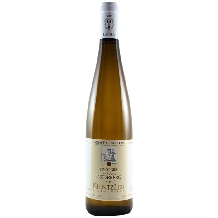 Alsace grand cru Osterberg Pinot Gris Blanc 2017 - 75cl - Domaine Kientzler - Vin AOC Blanc d' Alsace - Cépage Pinot Gris