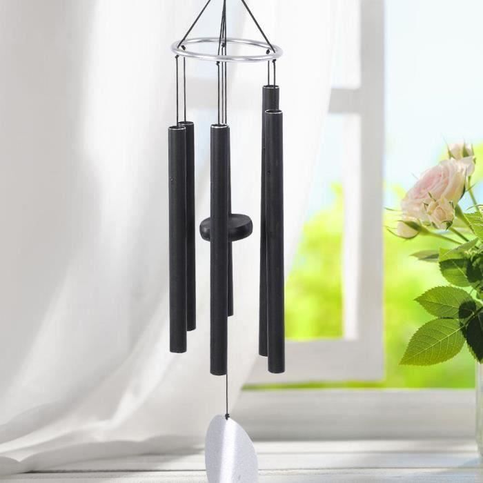 Carillon éolien, Instrument de musique carillon de vent de la meilleure qualité supérieure en aluminium noir grand aluminium