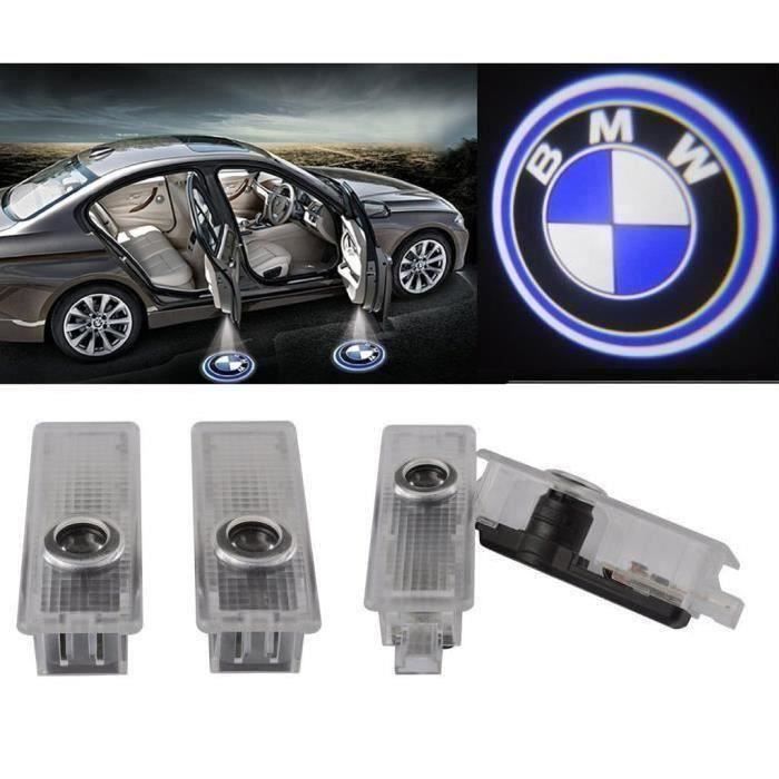4Pcs 2 Pairs LED de porte de voiture Projecteur LED Logo Lampe Ampoule pour BMW E90 E60 E92 E65 E63 F10 F01 Bienvenue Logo Es a919