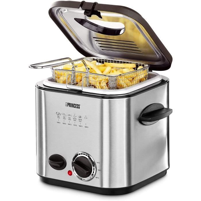 Mini friteuse et Fondue Princess 182611 – Chauffage rapide – Filtre anti-odeur – 1,2 litre