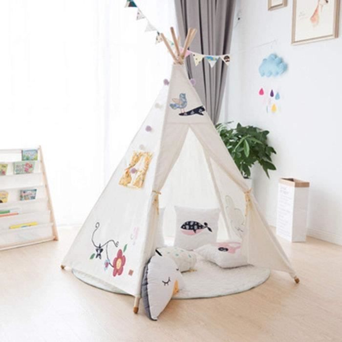 Tentes de jardin Madeinely Tente pour Enfants Intérieur Playhouse Indian Toy Tipi Jeu Tente for Les Enfants Tout-Petits 20585