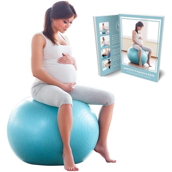 Ballon de Grossesse Swiss Ball pour Gym Accouchement Femme Enceinte Gymnastique Pilates Fitness Maternité Yoga, 1000KG Anti-Explosio