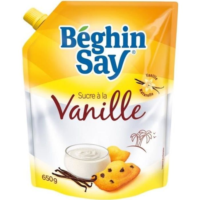 Béghin Say Sucre à la Vanille Naturelle 650g (lot de 3)