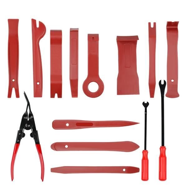 19pcs Outil de démontage de garniture de voiture de modification et d'installation audio du tableau de bord