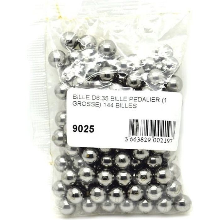 Sachet de 144 billes acier pour pédalier - Diamètre 6,35 mm
