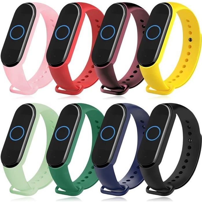 Bracelet pour Xiaomi Mi Band 5/Xiaomi Mi Band 6, Bracelet de Remplacement en Silicone Souple
